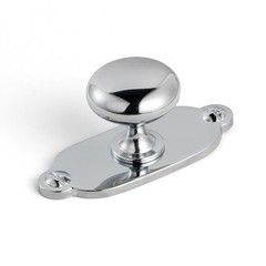 Chrome Plating Zinc Alloy Cabinet Knob with Backplate – Single Hole Center Ca…