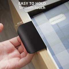 5 Pack Adhesive Edge Finger Pulls for Cabinets，Kitchen Aluminium Alloy Concea…