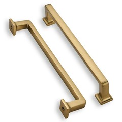 8-3/4 inch Brushed Brass Cabinet Pulls 6 Pack Straight Bar Kitchen Handles