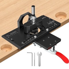 Concealed Hinge Jig with Quick Clamp & Dust Adapter – 35mm Cabinet Door Drilling