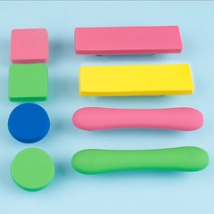 Cute Colorful Cabinet Plastic Soft Rubber Handle Drawer Kitchen Kids Knobs Pulls