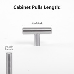 Lot Kitchen Cabinet Pulls Stainless Steel Cupboard Drawer T Bar Handles 2”-16”