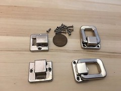 2 Pieces Y&N silver hasp small box hardware lock latch latches catches A11