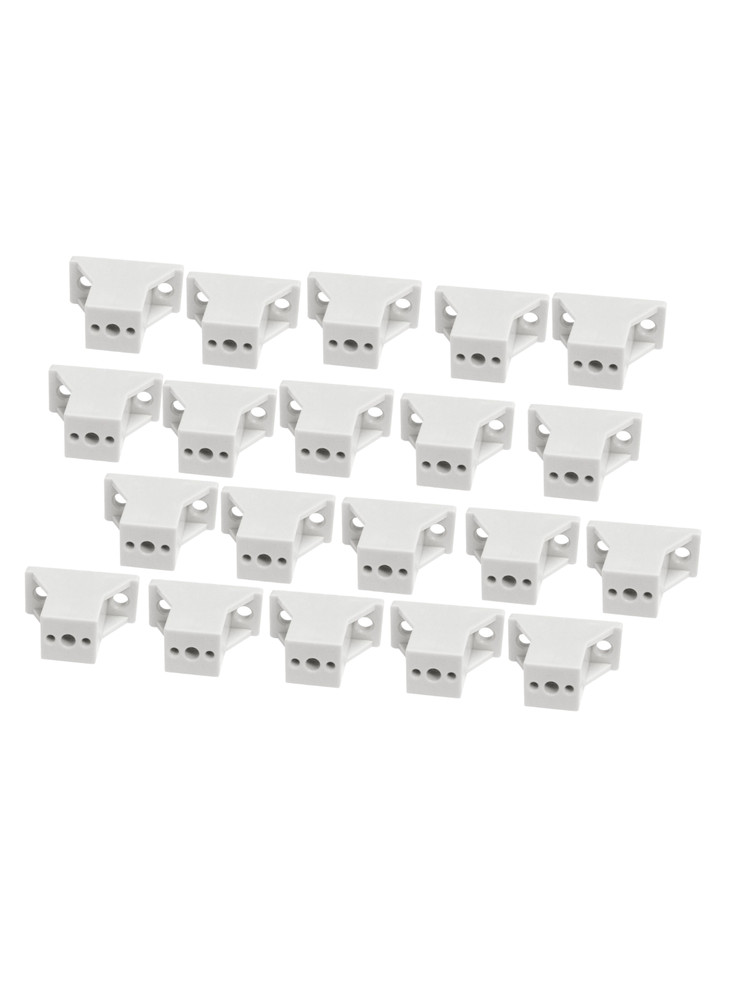 20 Pack Bainbridge 3675WH-52 White 2-Hole Nylon Drawer Slide Spacer