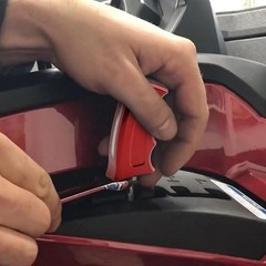 Red Pistol Grip Shift knob Shifter Manual & Automatic Transmission Color: Red