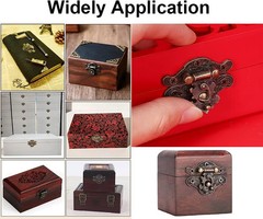 6Set Retro Design Jewelry Box Hinges and Antique Hasp Latch Decorative Cabinet D