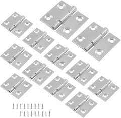 12Pcs 1 Inch Butt Hinges, Stainless Steel Cabinet Hinges, Small Door Hinges
