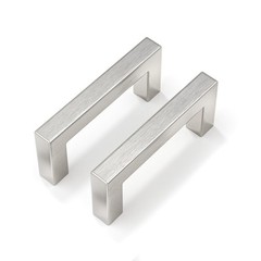 5 Pack 3 Inch Brushed Nickel Cabinet Pulls Square Drawer Handles Silver Kitch…