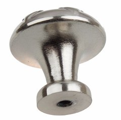 GlideRite 1-1/8″ Dia Round Snowflake Cabinet Knob Satin Nickel – 87420-SN-1