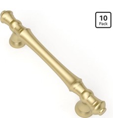 Asidrama 10 Pack 3.75 Inch Brushed Gold Kitchen Cabinet Handles, Cabinet Pulls.