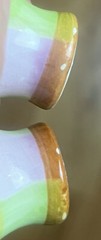 Ceramic Drawer or Cabinet Pull Knobs – Set of 19 Pastel Green Orange Pink Brown