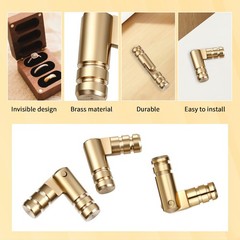 20 Pcs Invisible Barrel Hinges 4x20mm Brass Concealed Hinge Hidden Brall Hinges