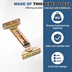 2Pcs 4-Gear Adjustable Angle Hinge, Triangle Double End Color Zinc