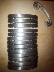 Cabinet Drawer Pulls Stainless Amerock Swirl’Z Lot of 14 3” CentP