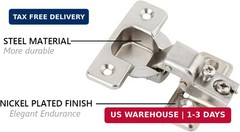 1/2 inch Overlay Concealed Cabinet Hinges, Self-Closing Short Arm European Hinge