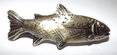 Sierra Lifestyles Drawer Cabinet Pull Fish Antique Brass 4.5x 1.75 Lodge Rustic