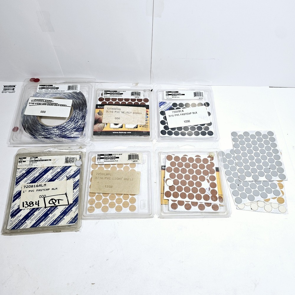 1040 PVC Fastcap Peel and Stick Cover Caps 9/16″ – 1″ 14mm VARIOUS COLORS
