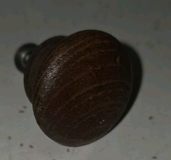 Antique Oak ? Dresser Drawer Cabinet Pull Knob Lathe Turned