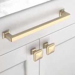 Asidrama 10 Pack 7.5 Inch Brushed Brass Cabinet Pulls Cabinet Handles Cupboard