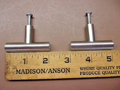 LOT of 28 BRUSHED NICKEL CABINET/DRAWER PULLS 2″ x 1 1/4″ Complete & READY!