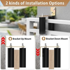 ForoGore 2 Pack 6″ Slide Gate Guide Roller with L-Bracket Universal Sliding G…