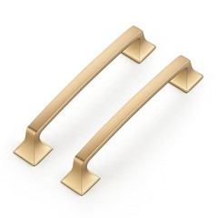 Ravinte Champagne Bronze Square Foot Arch Cabinet Pulls 5 Inch 30 Pack