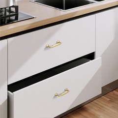 10 PCS 3 Inch Gold Cabinet Handles Kitchen Drawer Hardware Pulls For Cabinet