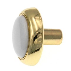 262WPB Polished Brass 1 1/4″ Cabinet Knob Pulls, White Porcelain Center Amerock