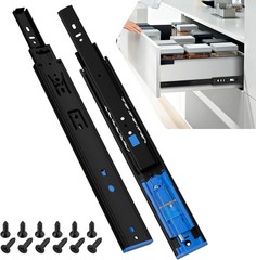 SHUHANG 1 Pair Push to Open Soft Close Drawer Slides 100 lb Load Capacity Side M