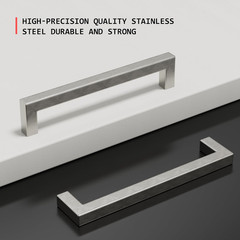 10 Pack 5″ Hole Center Brushed Nickel Kitchen Cabinet Handles | Include Screws,