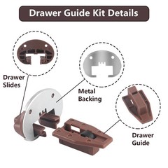 Dresser Drawer Slides Replacement Kit for Kenlin Rite-Trak II Model #168, 6 Set