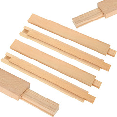 6PCS 16 Inch Wood Drawer Slides, Wooden Drawer Slide Bottom Mount, Classic Cente