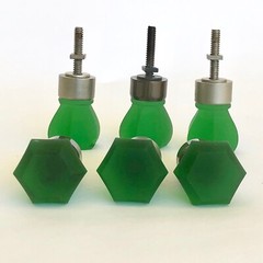 Glass Knob Milk Green Kitchen Bathroom Cabinet Bronze Finish 8 – 1.50in