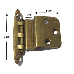 Pair of Amerock Prime Coat 3/8″ Inset Hinges Non Self-Closing BP7636-P