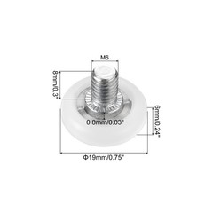 PATIKIL 19mm Drawer Rollers, 4 Set Nylon Positioning Pulleys Small Drawer Pul…