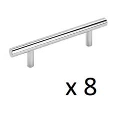 *8* Amerock 3-3/4 in. Modern Polished Chrome Cabinet Bar Pulls (BP4051626)