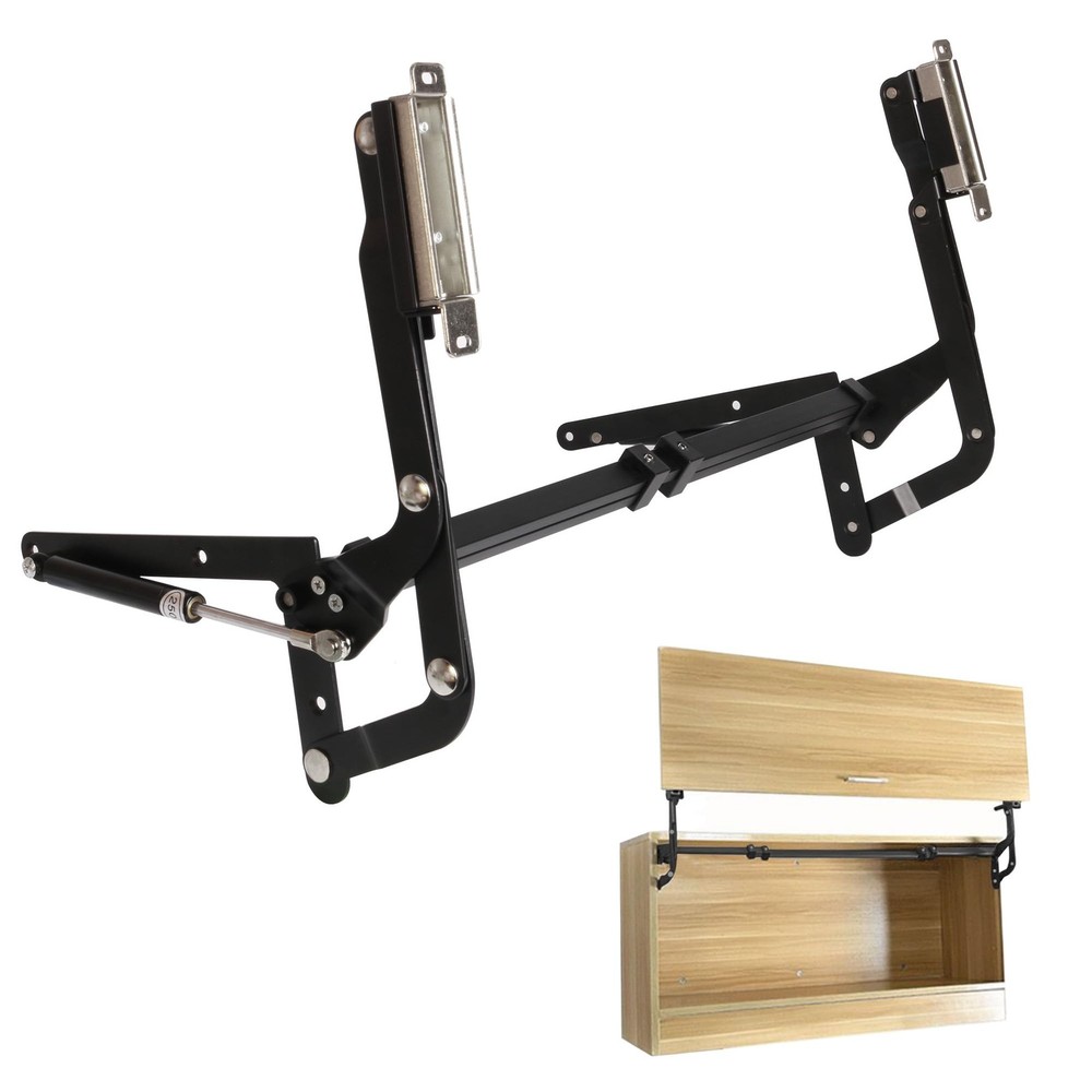 Vertical Lift Hinge, Fit for Cabinet Width: 19.69-35.43″ Matte Black