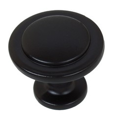 GlideRite 1-1/4″ Dia Classic Round Ring Cabinet Knob Matte Black – 80960-MB-1