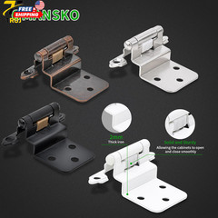 50 Pack 25 Pairs 3/8″ Inset Cabinet Door Hinges White Offset Self Closing Hinges