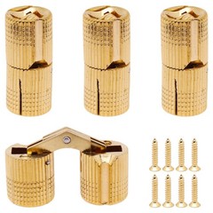 14mm Invisible Brass Barrel Hinges Hidden Concealed Furniture Hinges 180 Degr…