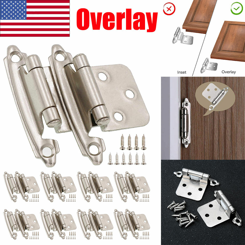 Kitchen Cabinet Hinges Overlay Self Closing Face Mount Cupboard Door Hinge Lot