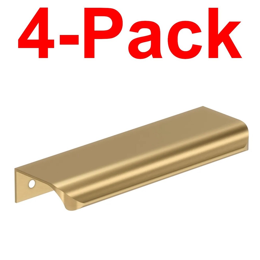 MISENO 4-pack Lassen 4-3/16 in. C/C Finger Cabinet Pull in Champagne Bronze