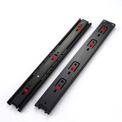 1 Pair 10″ Black Full Extension Drawer Slides Heavy Duty Ball Bearing Track Rail