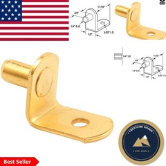 Stylish Brass-Plated Steel Shelf Support Pegs – Perfect for Home Organization