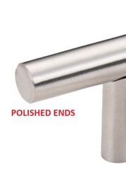 Stainless Steel T Bar Kitchen Cabinet Door Hardware Pulls Handles Knobs 2″ – 24″