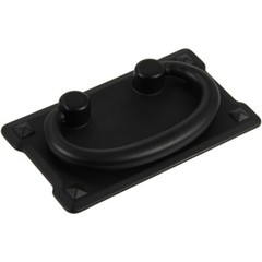 Mission Collection Bail Pull Backplate in Matte Black 3-3/4 inch