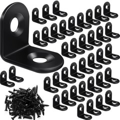 40PCS L Brackets, Black Small Corner Brackets for Wood, Stainless Steel Corne…