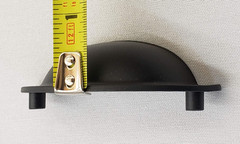 Black with Red Rust Speckles Cup Cabinet Drawer Door Pulls Handles 2-1/2″ Qty 10