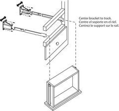 Drawer Side Track Brackets, White Nylon (1 Pair) Plastic Side Mount Rear Socket