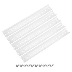 DIN Rail 10″ x 1.4″ x 0.3″ Slotted Aluminum Mounting Guide with Screw 5 Set